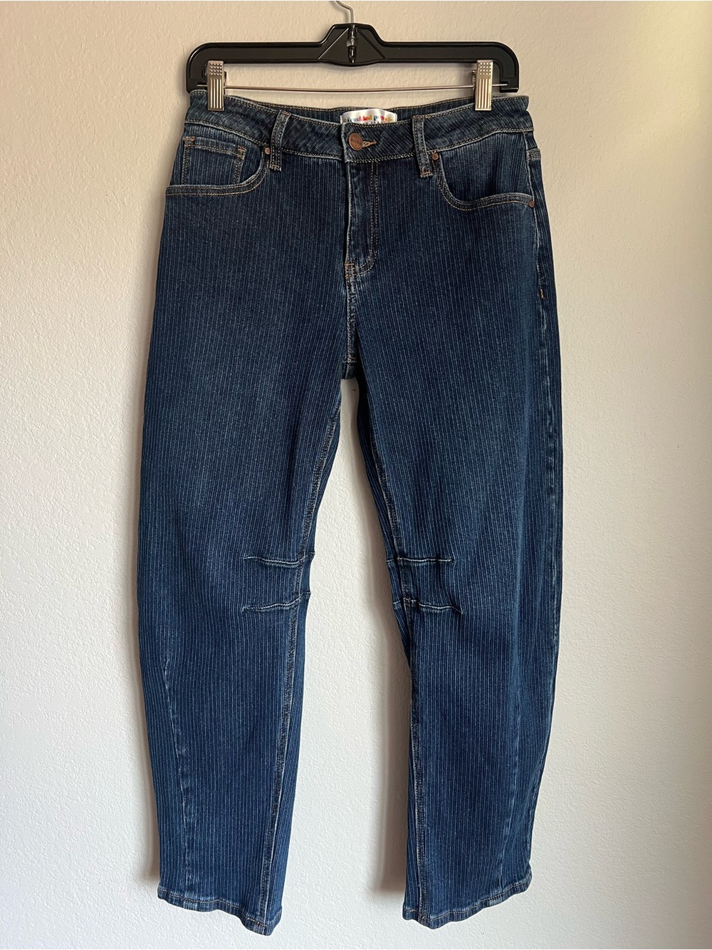 Freckled Poppy x Risen Barrel Striped Jeans, 26